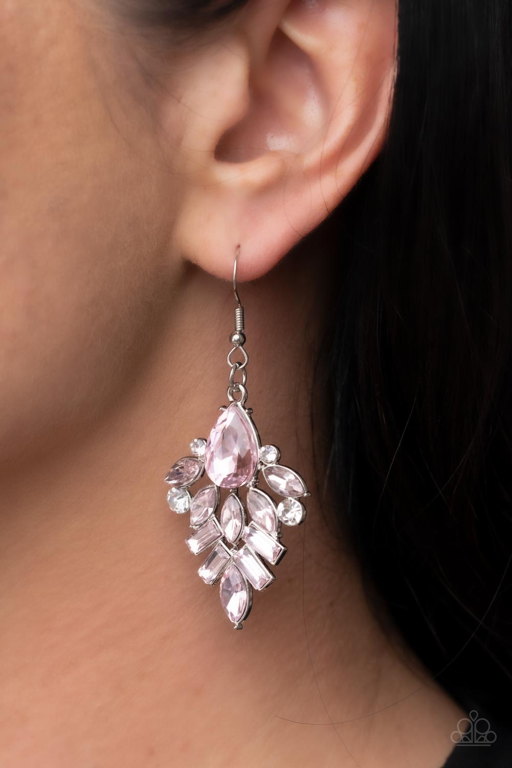 Stellar-escent Elegance - pink - Paparazzi earrings
