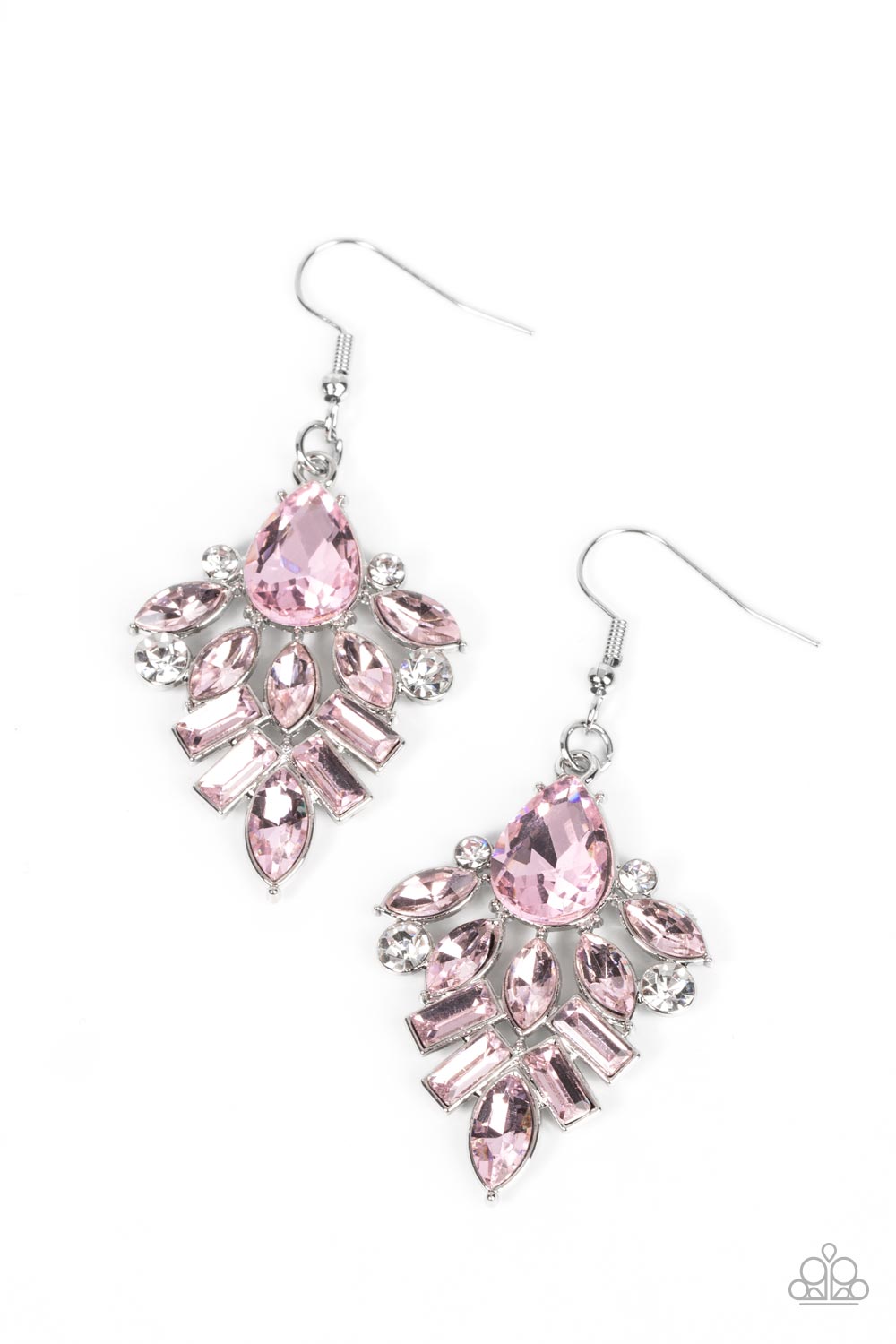 Stellar-escent Elegance - pink - Paparazzi earrings