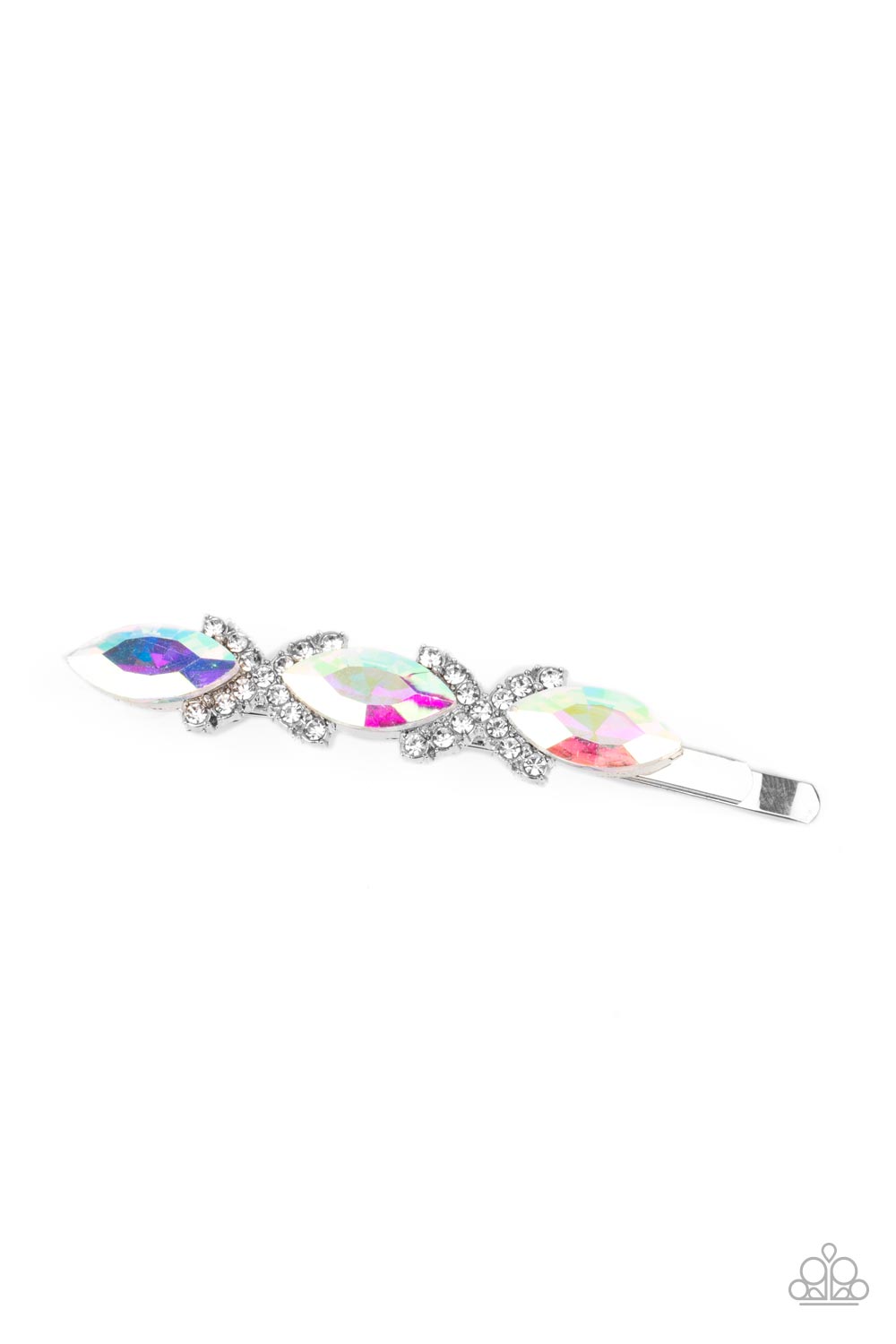 Stellar Socialite - multi (white) - Paparazzi hair clip