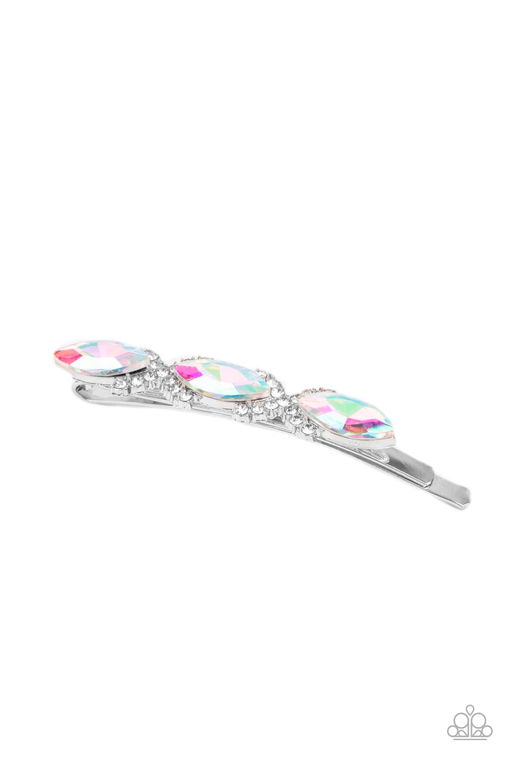 Stellar Socialite - multi (white) - Paparazzi hair clip