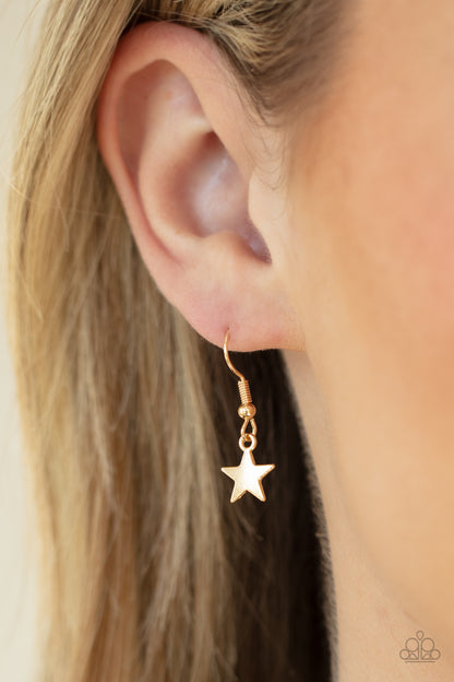Stellar Stardom - gold - Paparazi necklace