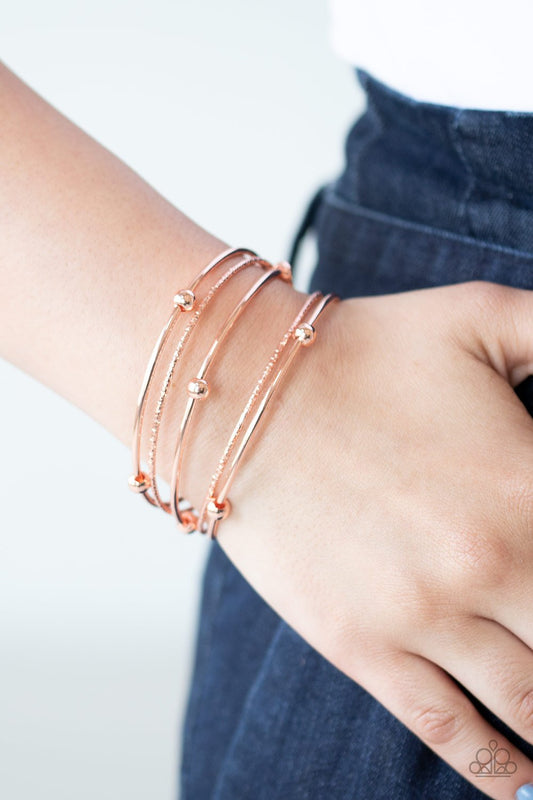 Stellar Orbit-copper-Paparazzi bracelet