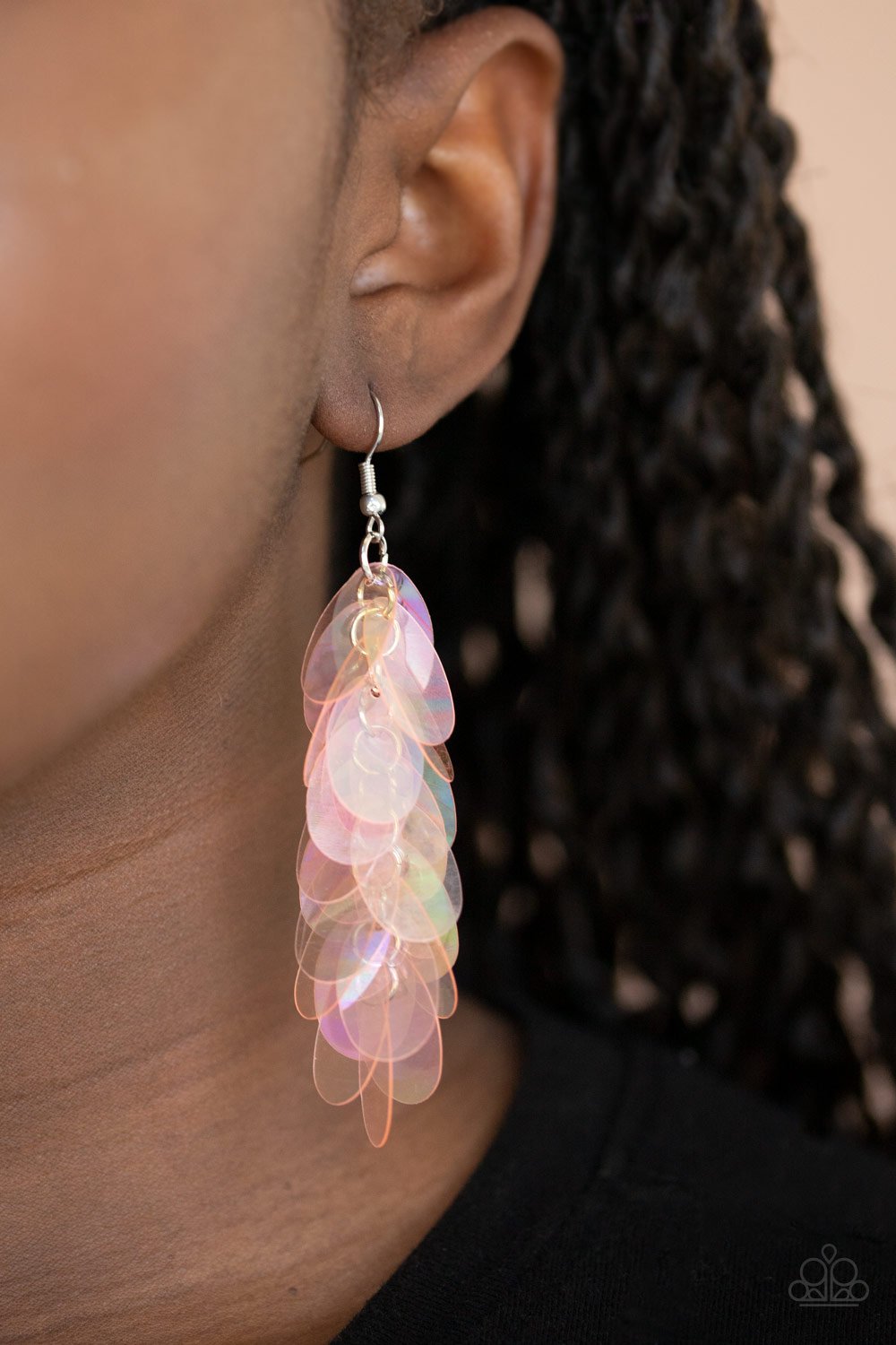 Stellar in Sequins - pink - Paparazzi earrings