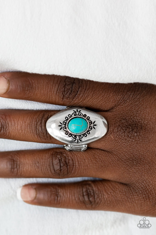 Stone Gardens - blue - Paparazzi ring