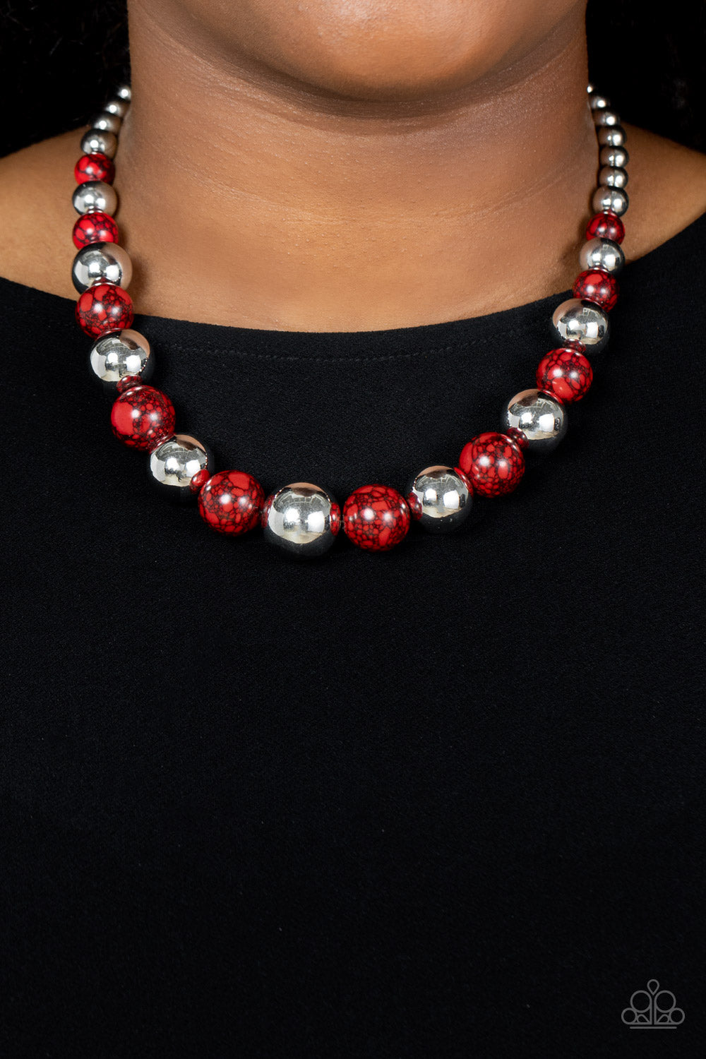 Stone Age Adventurer - red - Paparazzi necklace