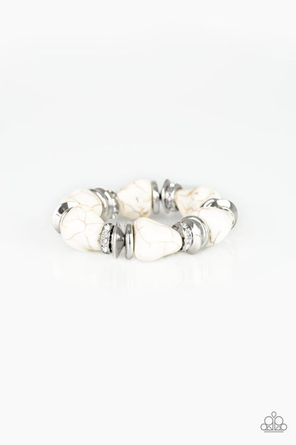 Stone Age Stunner - white - Paparazzi bracelet