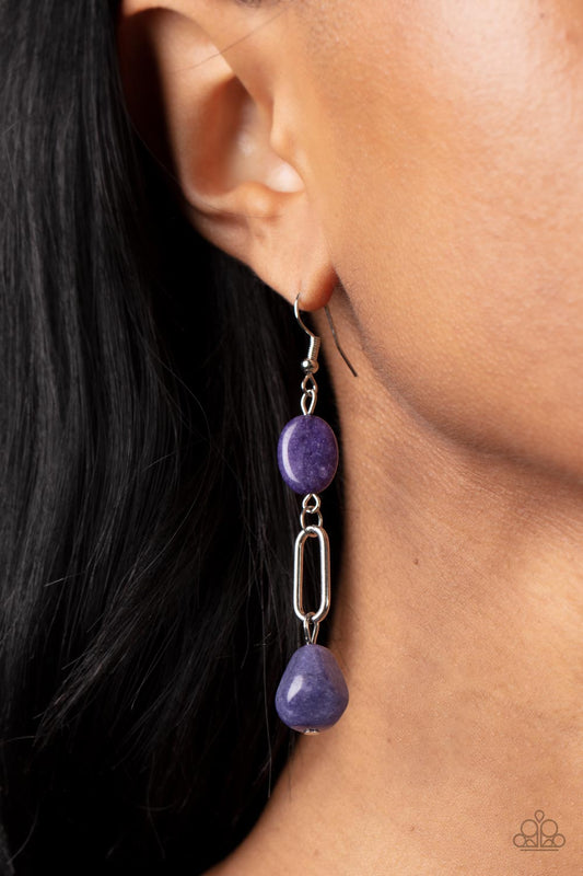 Stone Apothecary - purple - Paparazzi earrings