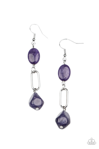 Stone Apothecary - purple - Paparazzi earrings