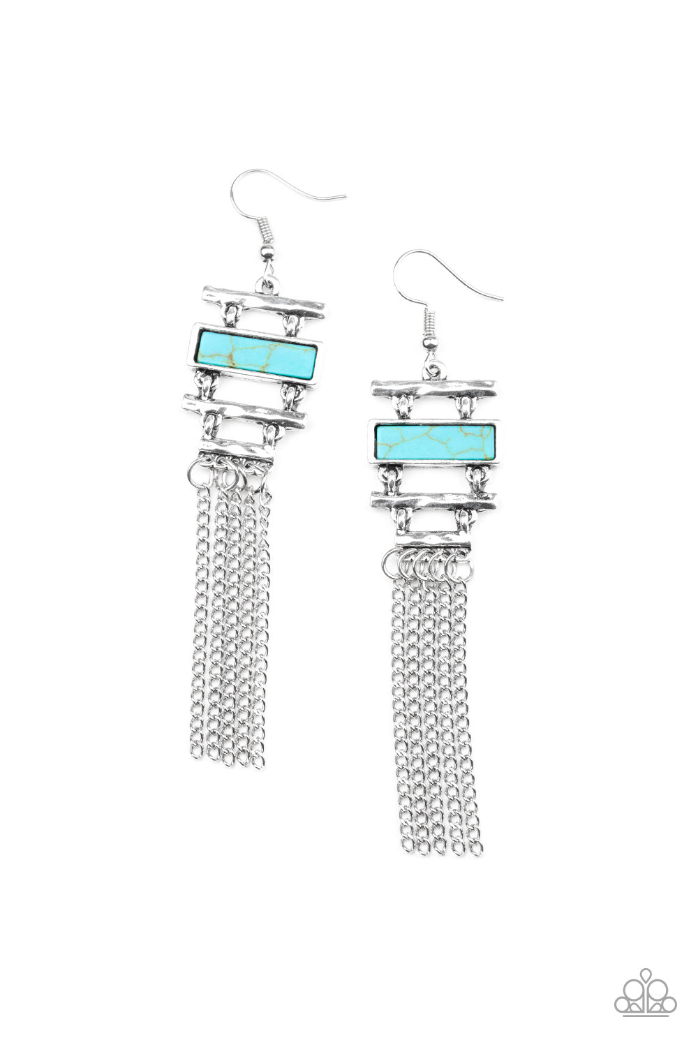 Stone Dwellings - blue - Paparazzi earrings