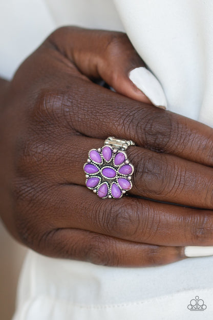 Stone Gardenia - purple - Paparazzi ring
