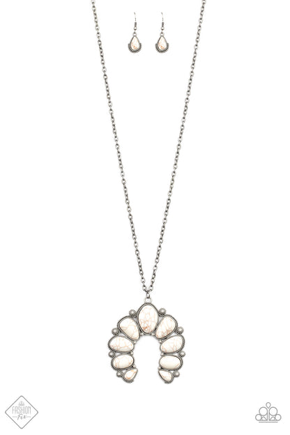 Stone Monument - white - Paparazzi necklace