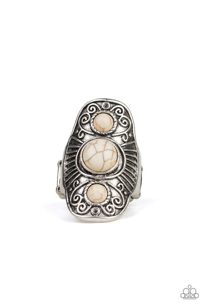 Stone Oracle - white - Paparazzi ring