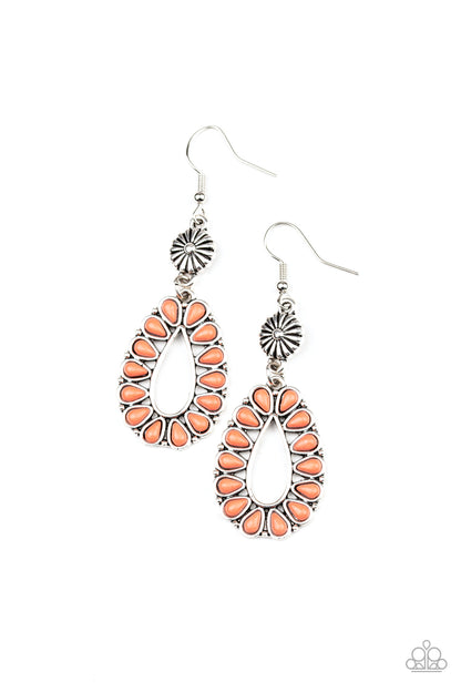Stone Orchard - orange - Paparazzi earrings