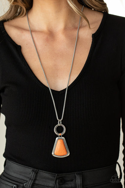 Stone Prairies - orange - Paparazzi necklace