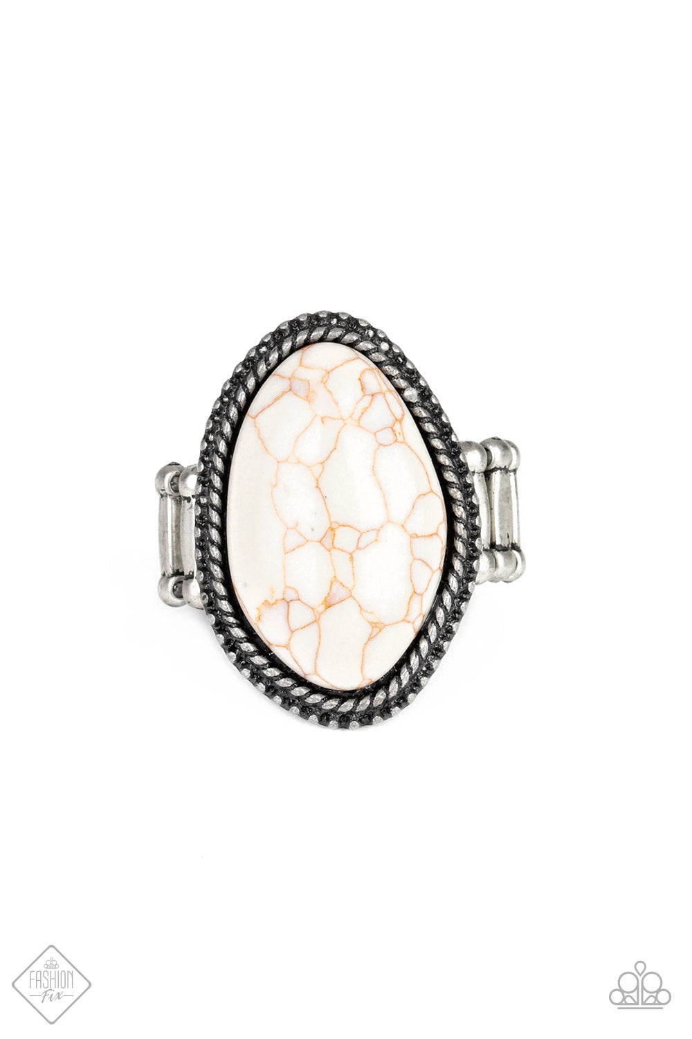 Stone Samba - white - Paparazzi ring