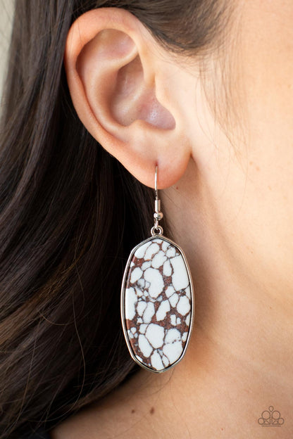 Stone Sculptures - brown - Paparazzi earrings