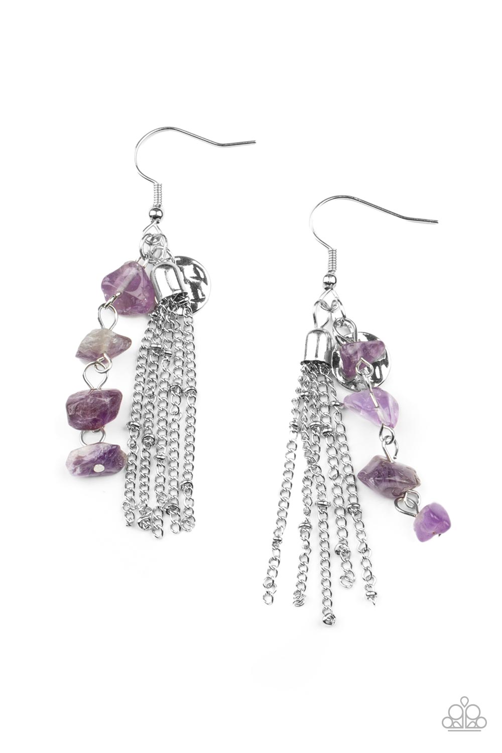 Stone Sensation - purple - Paparazzi earrings