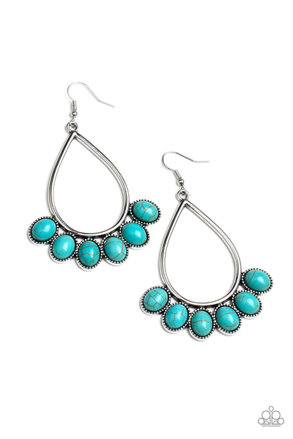 Stone Sky - blue - Paparazzi earrings