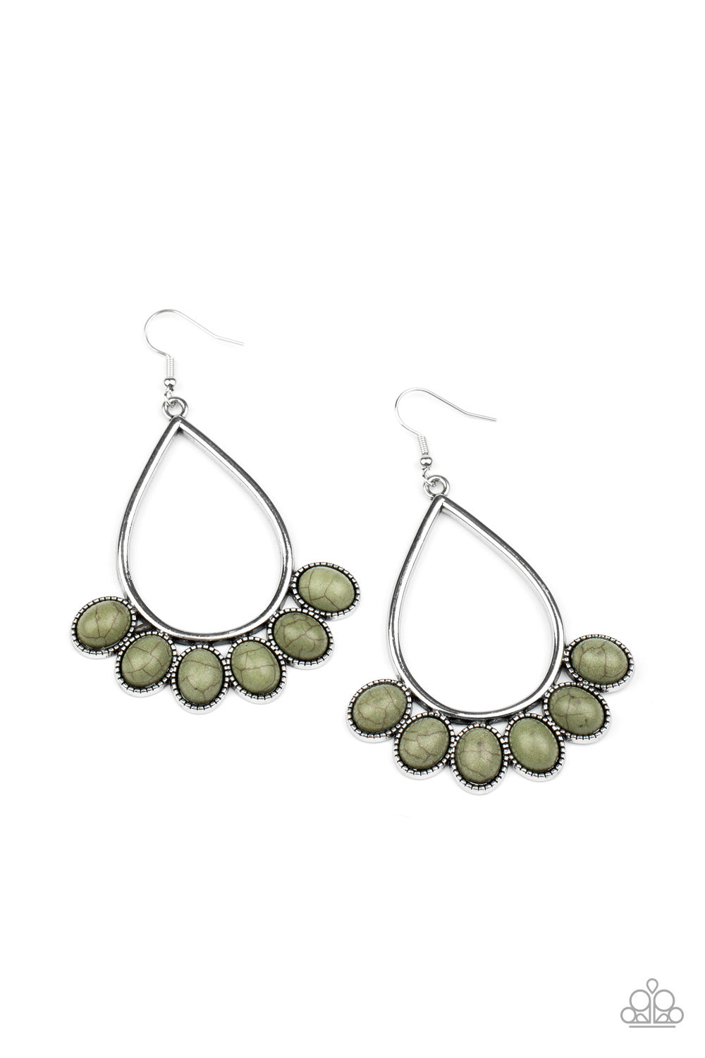 Stone Sky - green - Paparazzi earrings