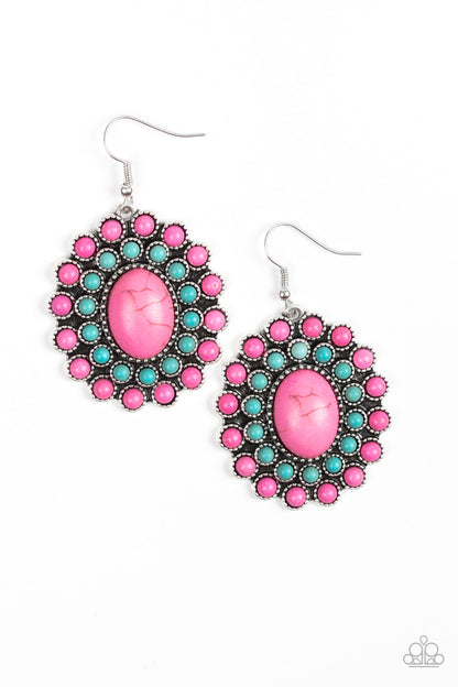 Stone Solstice - pink - Paparazzi earrings