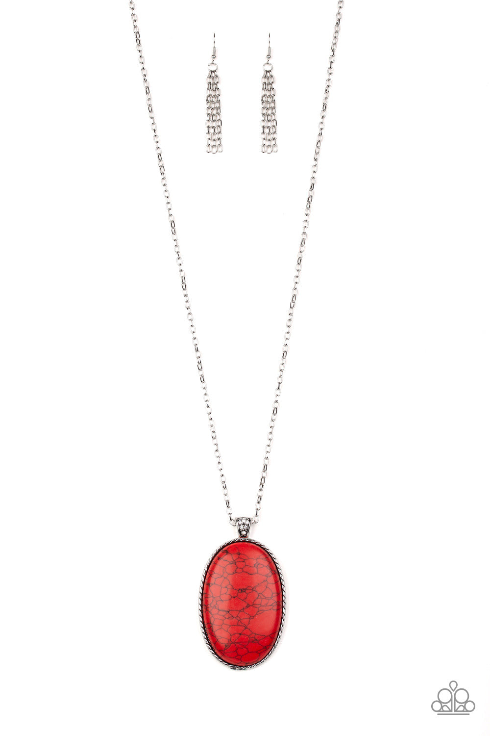 Paparazzi red stone necklace Clearance