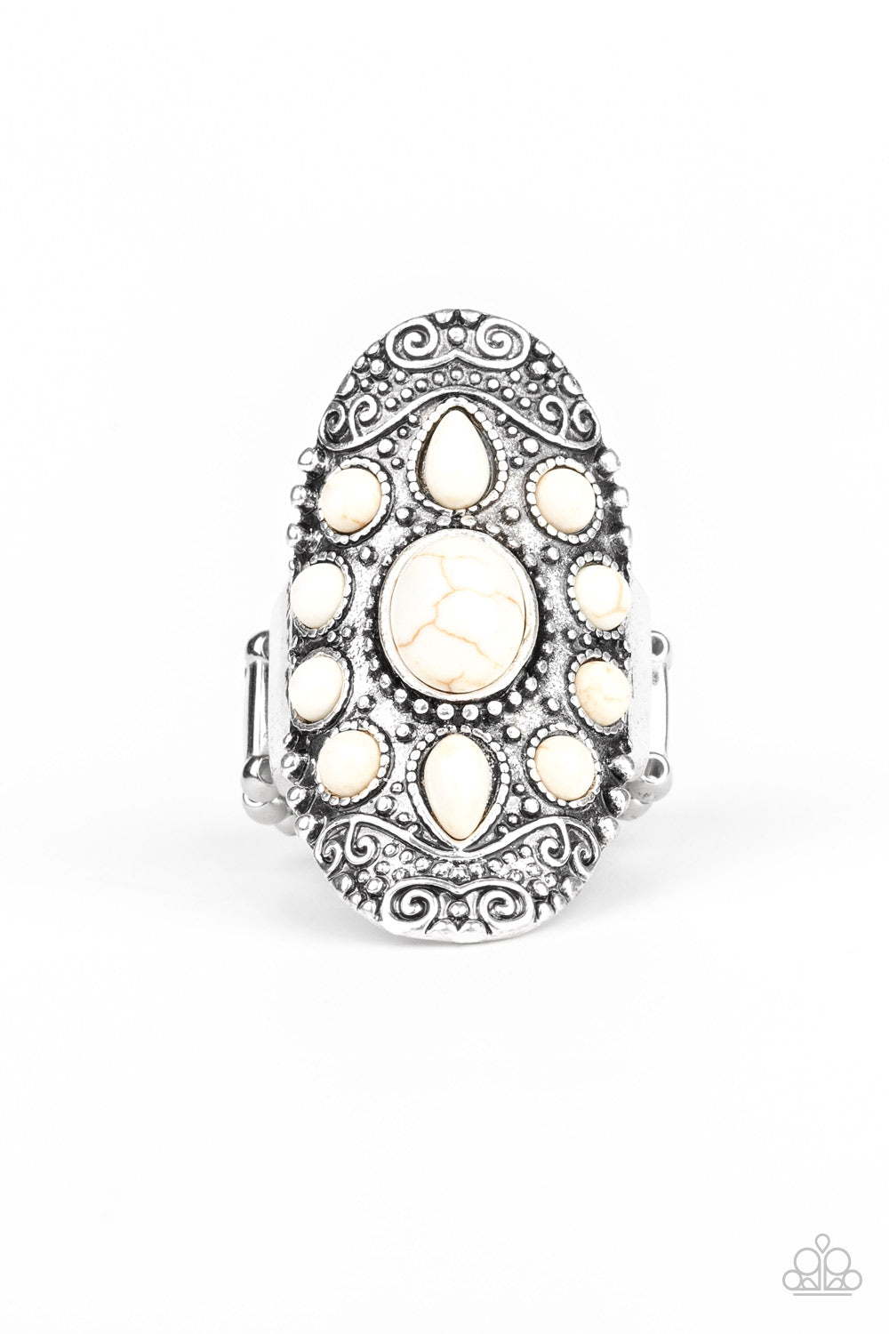 Stone Sunrise - white - Paparazzi ring