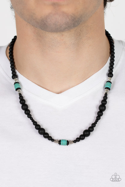 Stone Synchrony - blue - Paparazzi MENS necklace