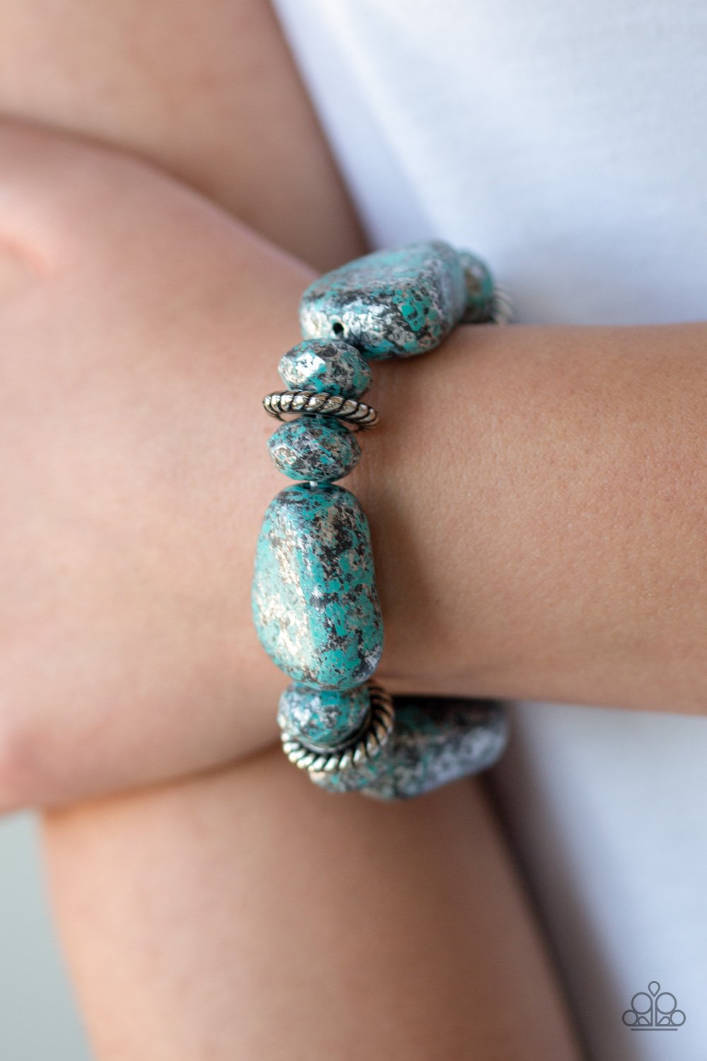 Stone Age Envy-blue-Paparazzi bracelet