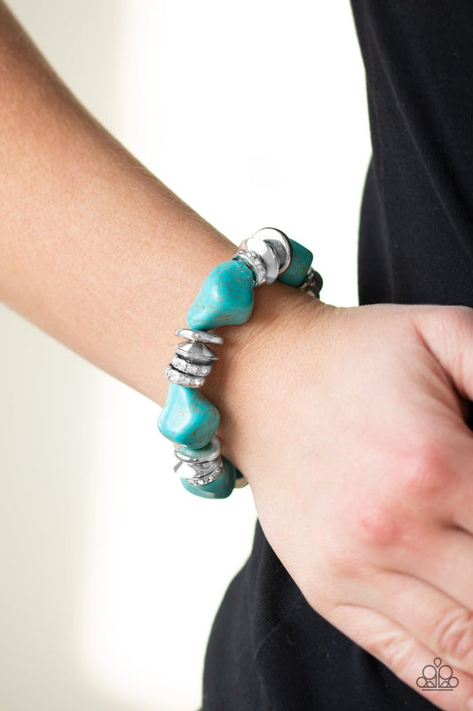 Stone Age Stunner - blue - Paparazzi bracelet