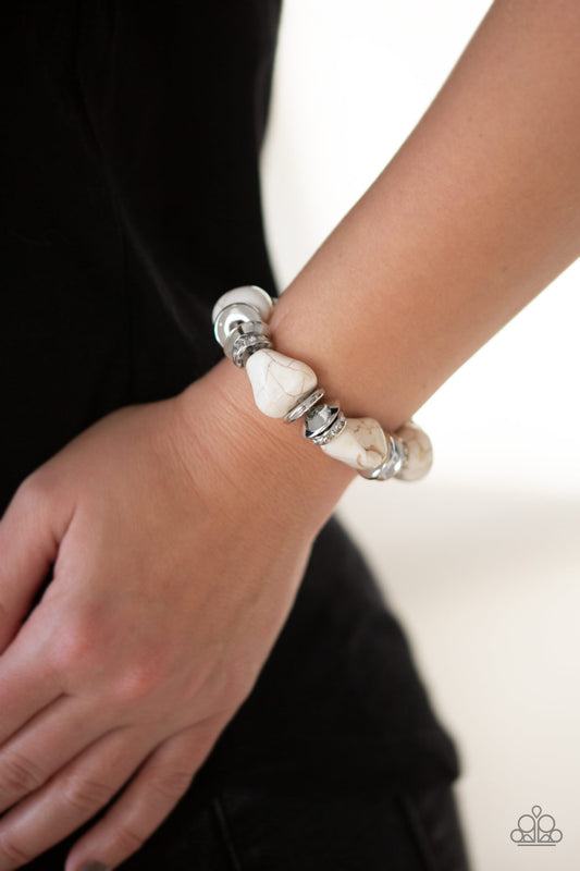 Stone Age Stunner - white - Paparazzi bracelet