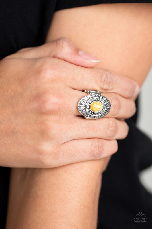 Stone Fox-yellow-Paparazzi ring
