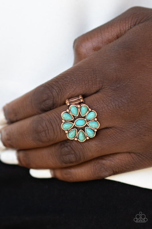Stone Gardenia-copper-Paparazzi ring