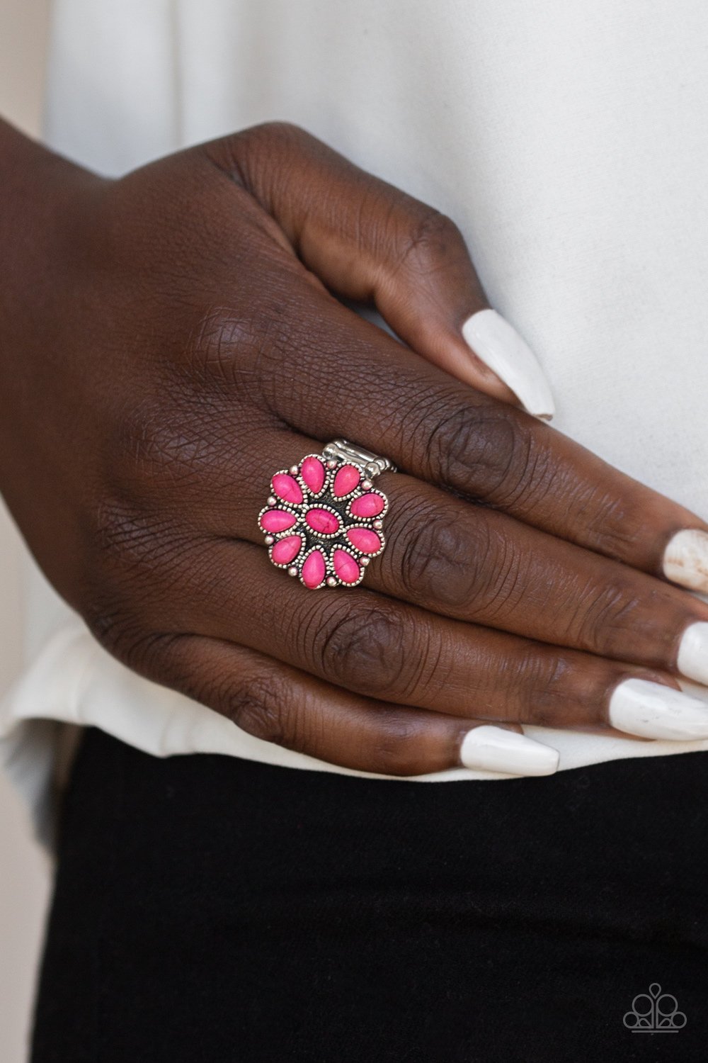 Stone Gardenia-pink-Paparazzi ring