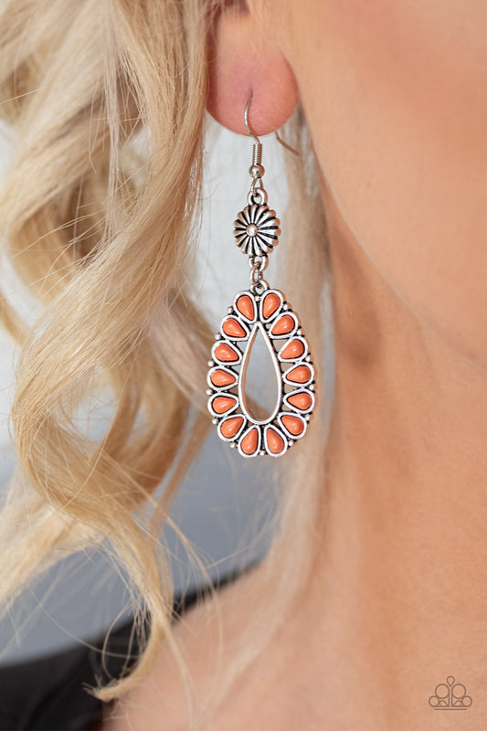 Stone Orchard-orange-Paparazzi earrings