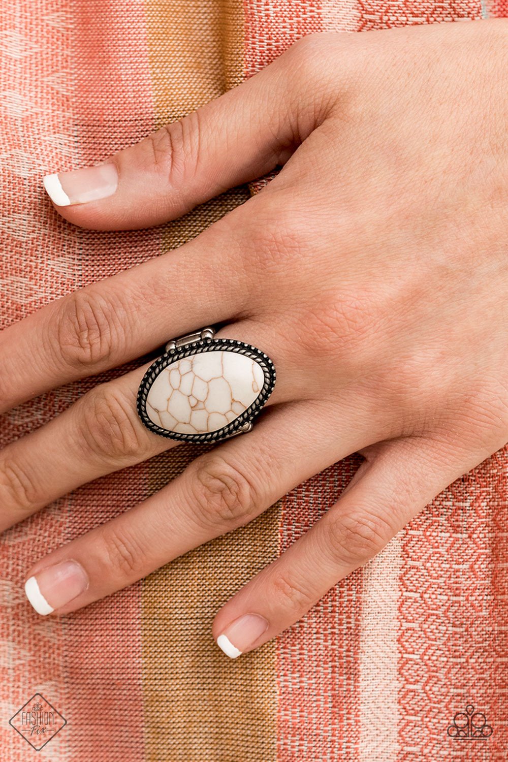 Stone Samba-white-Paparazzi ring