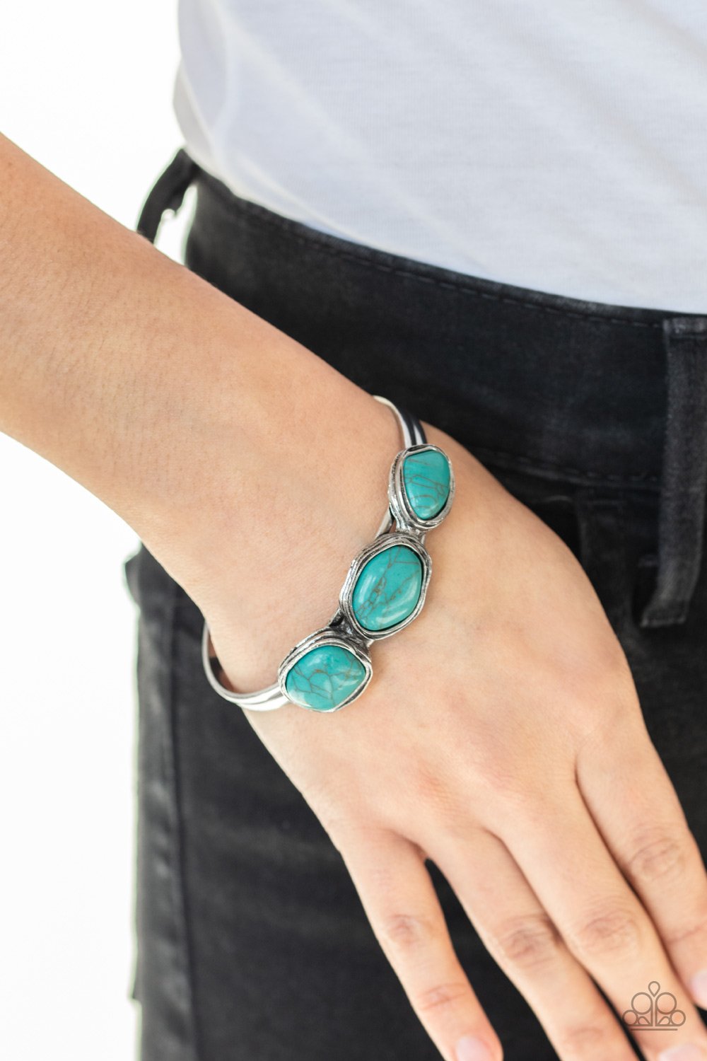 Stone shop blue bracelet paparazzi Clearance