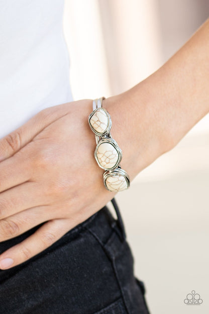 Stone Shop-white-Paparazzi bracelet