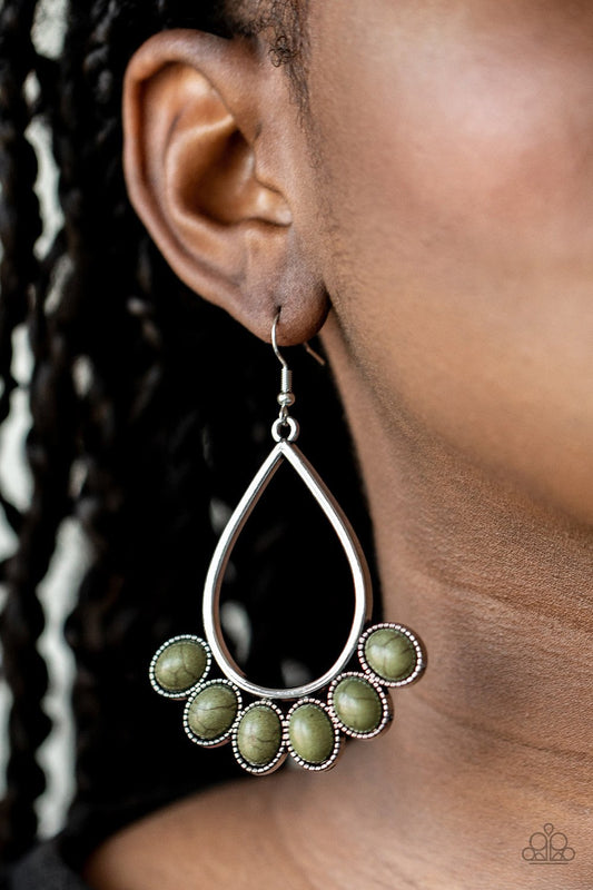 Stone Sky-green-Paparazzi earrings