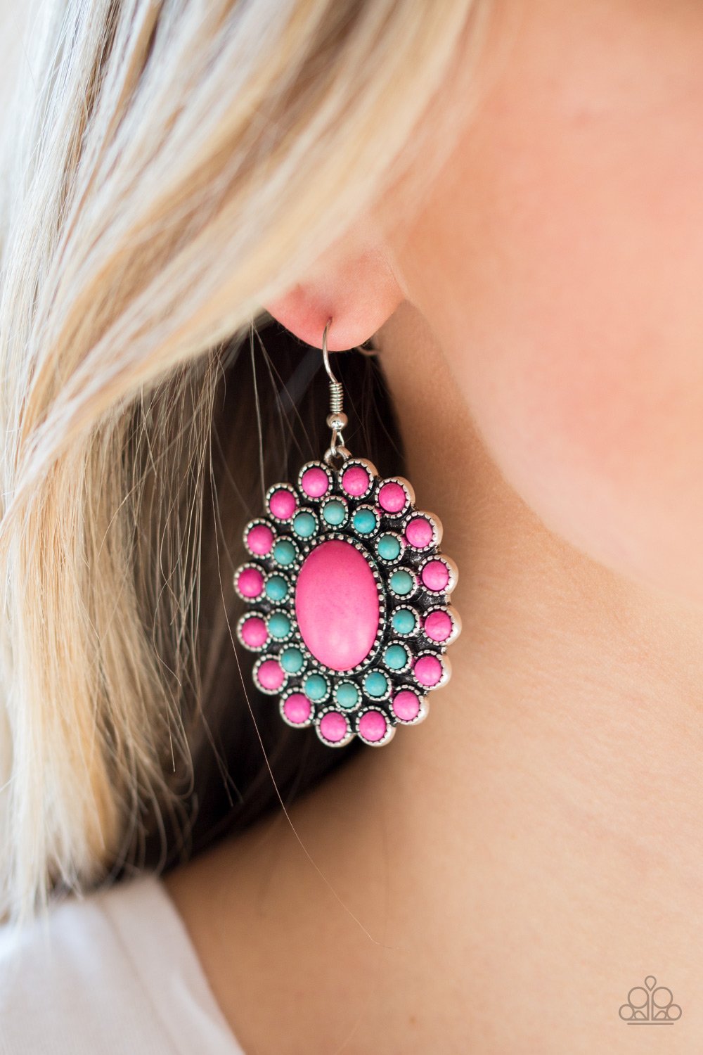 Stone Solstice-pink-Paparazzi earrings