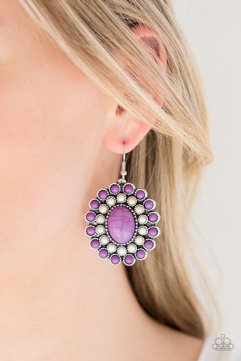Stone Solstice-purple-Paparazzi earrings