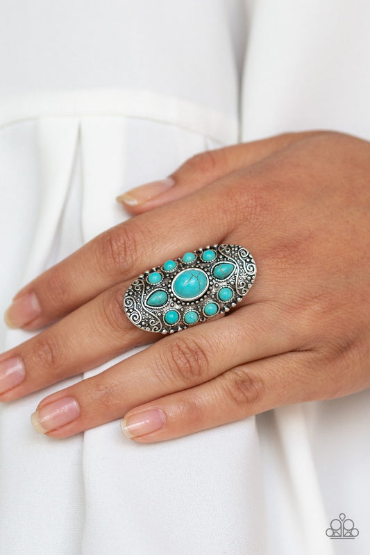 Stone Sunrise - blue - Paparazzi ring