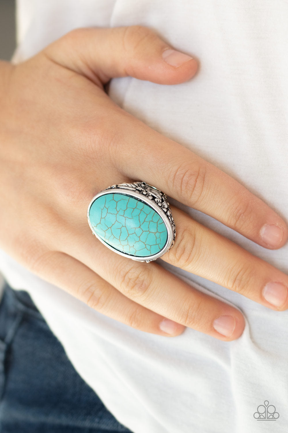 Stonehenge Garden - blue - Paparazzi ring