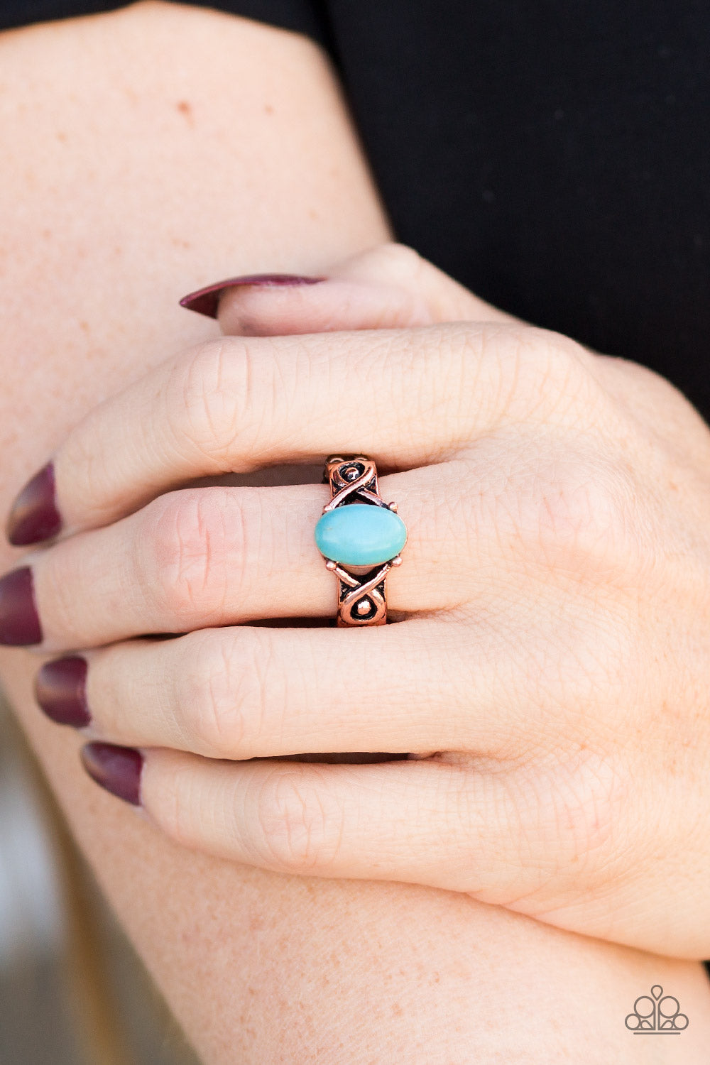 Stones THRONES - copper - Paparazzi ring