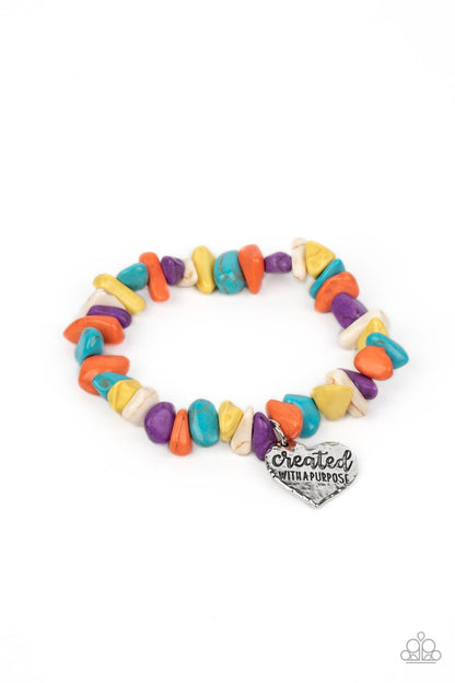 Stony-Hearted - multi - Paparazzi bracelet