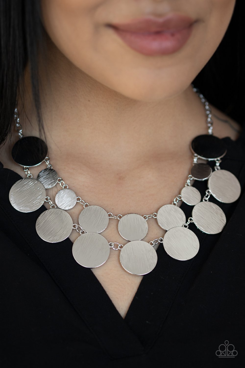 Stop and Reflect-silver-Paparazzi necklace