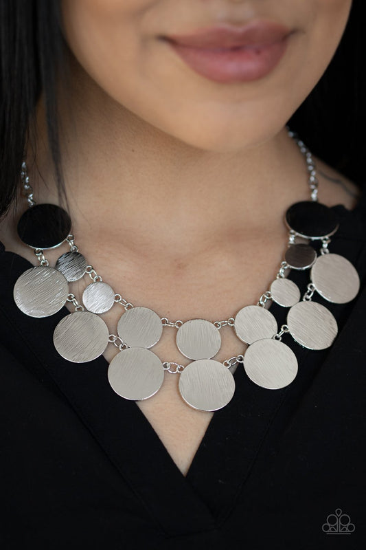 Stop and Reflect-silver-Paparazzi necklace