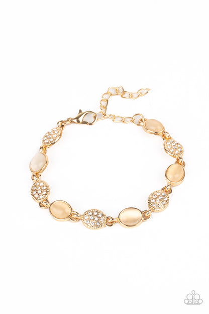 Stop and GLOW - gold - Paparazzi bracelet