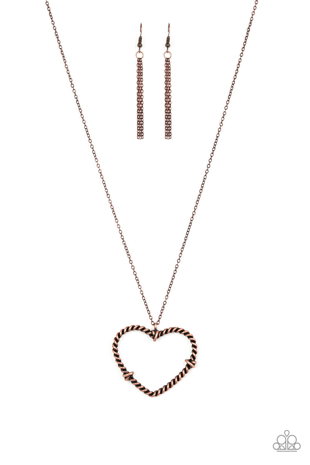 Straight From The Heart - copper - Paparazzi necklace