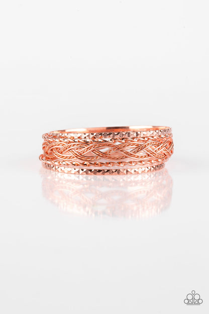 Straight Street - copper - Paparazzi bracelet