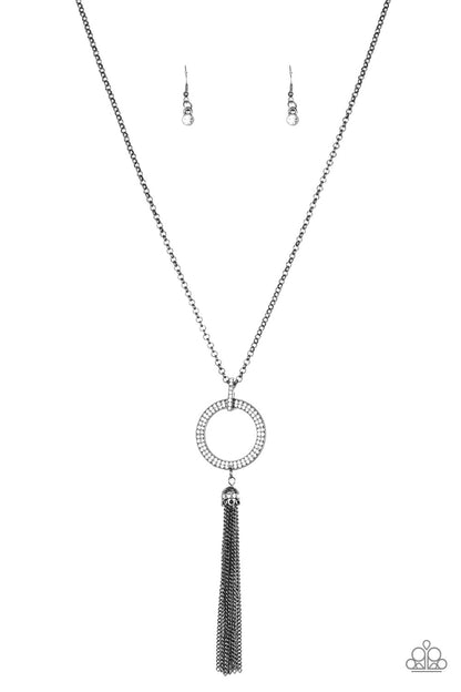 Straight to the Top - black - Paparazzi necklace